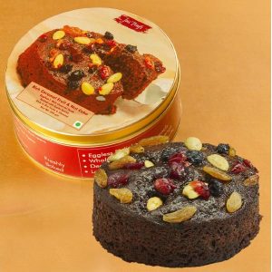 Rich Caramel Fruit n Nut Eggless Cake