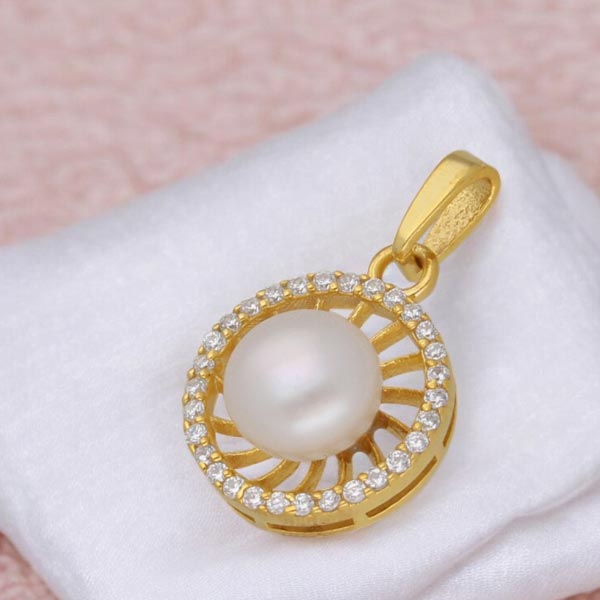 92.5 Sterling Silver Manya Designer Pearl Pendant