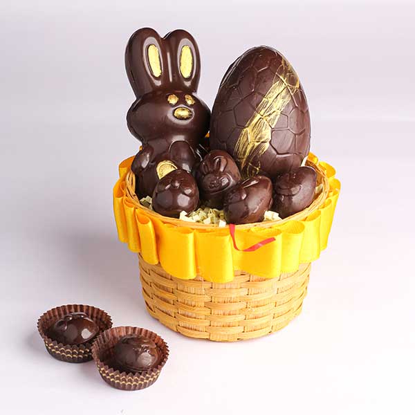 Sugarfree Chocolate Easter Eggs and Bunny Gift  Basket