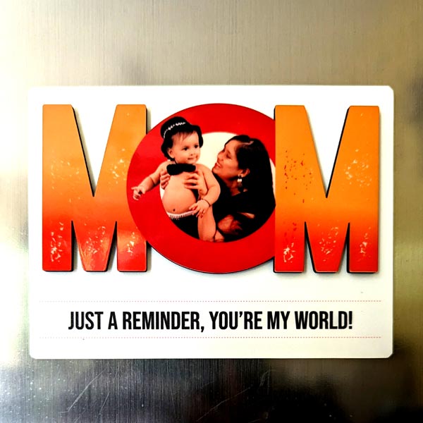 Mom My World Personalized Fridge Magnet
