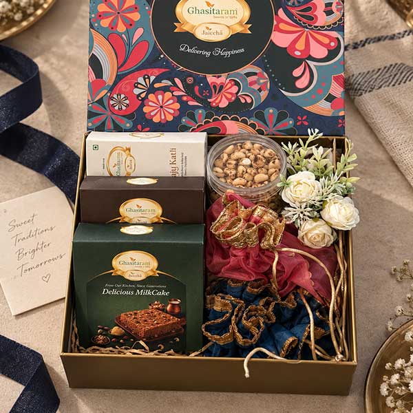 Big Hamper Box with Sweets Namkeen and Dryfruit