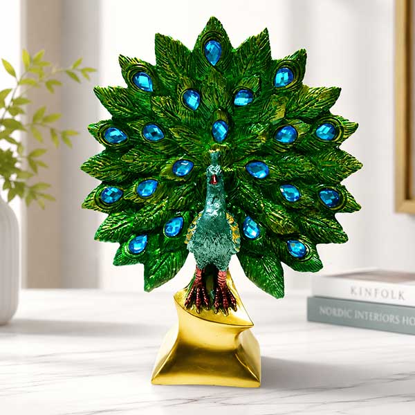Jewel Peacock Showpiece