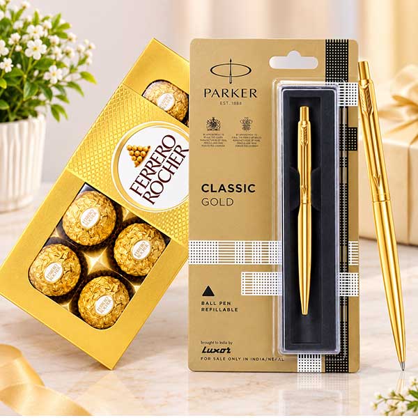 Ferrero Rocher with Parker Pen