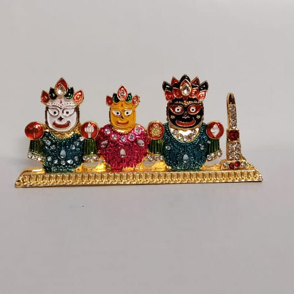 Colourful Jai Jagannath Golden Statue