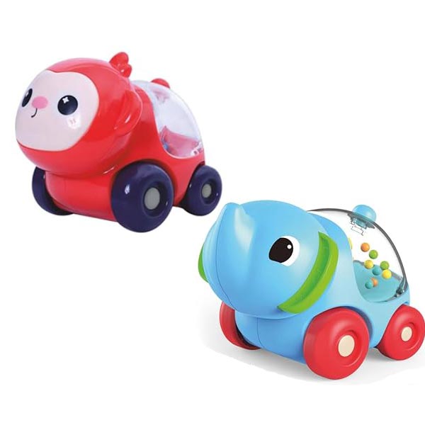 Push and Go Bouncing Animal Car Set of 2