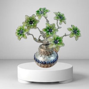 Evil Eye Flowers Tree Feng Shui Wealth Prosperity Showpiece